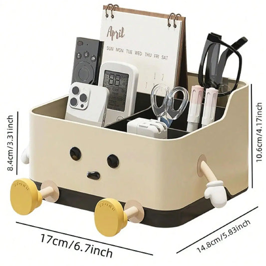 1pc multifunctional desktop storage box, cosmetic organisation shelf countertop storage and display box(with sticker)