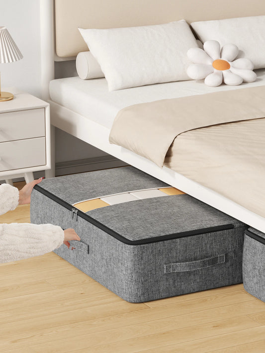 Extra - large Capacity Underbed Clothing Storage Bag: Foldable, for Quilts, Blankets, Pants & Coats, Ideal Wardrobe Organizer