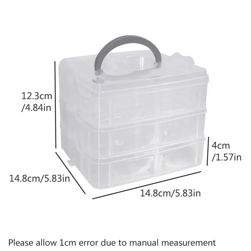 5 pcs Transparent Lockable Box Small Object Storage Box Fishing Gear Accessories Box Plastic Material