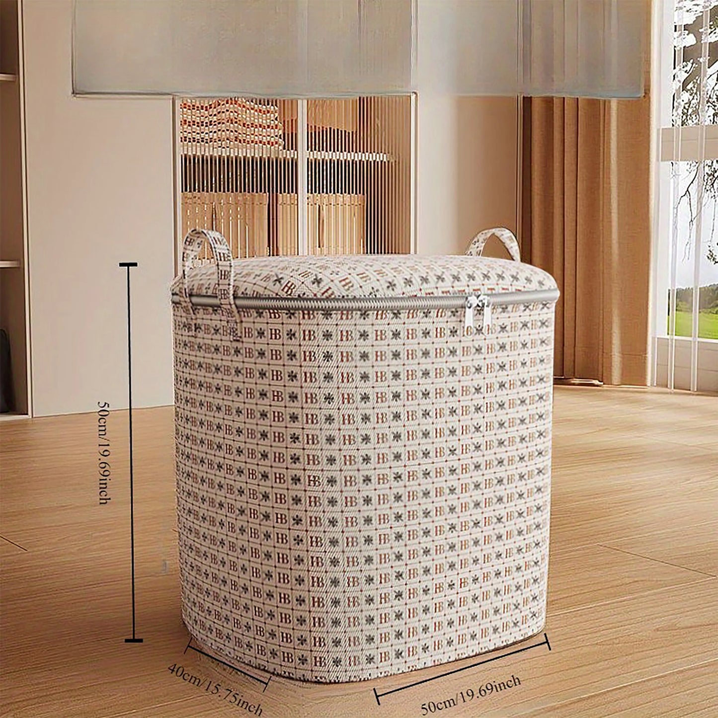 Home Storage Bag Large-Capacity Multifunctional Closet Organizers with Handle and Lids Moving Quilt Storage Basket