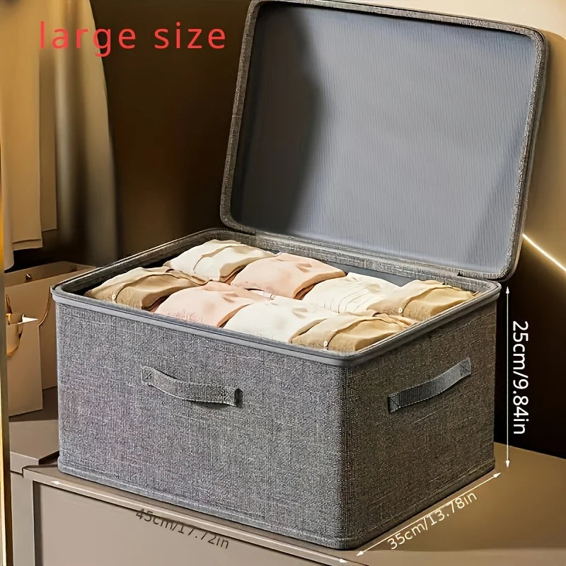 Multifunctional Foldable Storage Box with Cloth Cover , Large Capacity Quilt Storage Box bra storage box underwear organizer