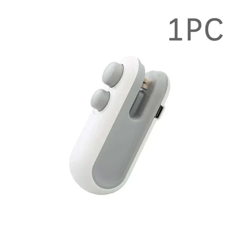 Mini Portable Sealing Machine, 2-in-1 Snack Household Rechargeable Sealing Machine, Vacuum Preservation Sealing Machine
