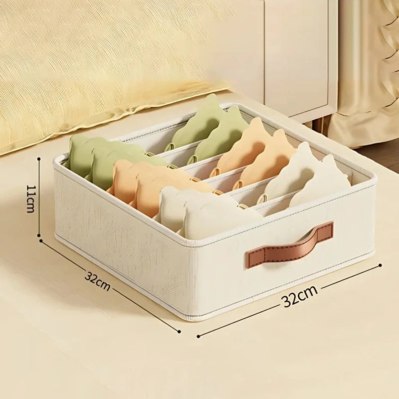1-5PCS Fabric Drawer Organizers for Underwear Socks Bras - Closet Storage Box with Dividers Foldable Wardrobe Shelf Organizer Se