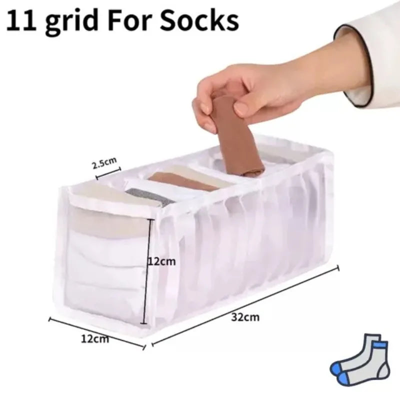 Clothes Organizer Jeans Storage Box Organizer Box Wardrobe Clothes Storage Boxes with Compartments Socks Underwears Bras Storage