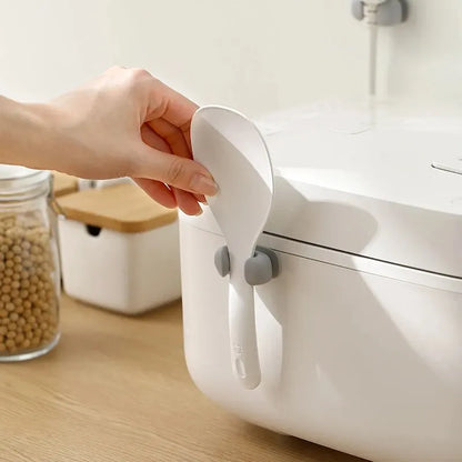 Rice Spoon Holder Silicone Storage Rack, Kitchen Wall-Mounted Cooker Spoon Shelf, Placement Rack