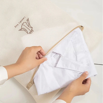 Embroidery Print Laundry Bag Set7Pcs Fine Mesh Washing Pouch for Delicates Household Clothes Cleaning Machine Washable Organizer