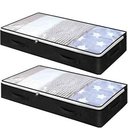Under bed Storage Bag For Portable Foldable Quilt Bags Wardrobe Clothes Organizer Storage Box Dustproof Organizer Large Capacity