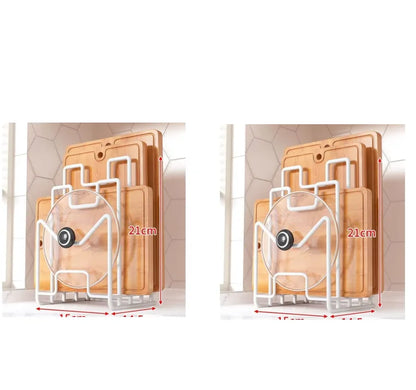 Rack Shelf Stand Multi Layer Space Saving Rustproof Cutting Board Practical Kitchen Organizer Pot Lid Holder Iron Art Home WF