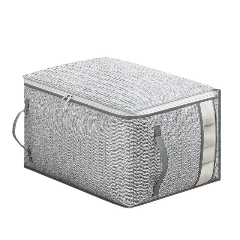 S/M/L 1pc gray clothes storage bag quilt storage bag wardrobe clothes sorting bag with window storage bag waterproof storage bag