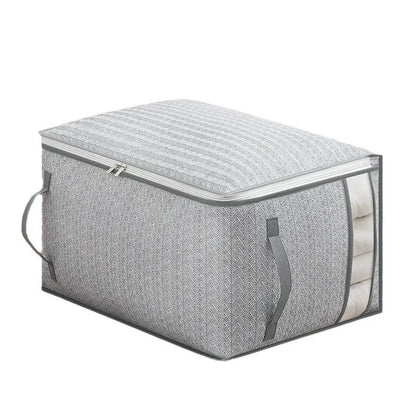 S/M/L 1pc gray clothes storage bag quilt storage bag wardrobe clothes sorting bag with window storage bag waterproof storage bag