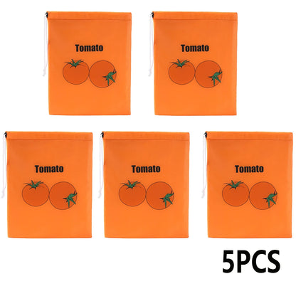 1/2/3/5Pcs Durable Yellow Banana Storage Bags Insulated Fruit Vegetable Fresh-keep Bundle Pocket Drawstring Banana Preserve Bag