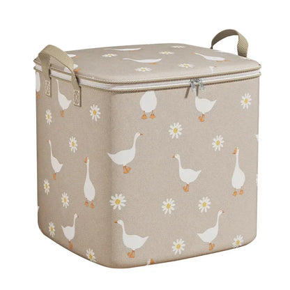 100/140/180L large-capacity quilt storage box wardrobe clothes quilt storage bag household non-woven clothing mobile luggage