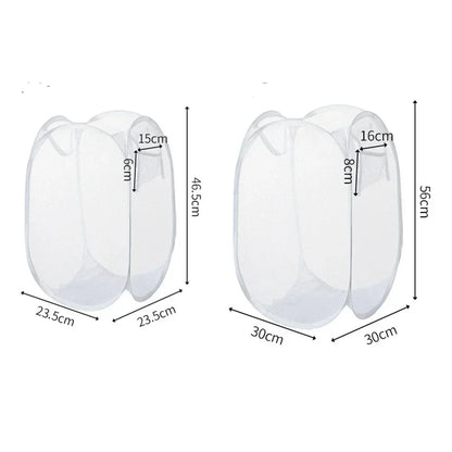 Dirty Clothes Basket Skeleton Ventilated Foldable Easy Storage Portable Large Capacity Clothes Basket