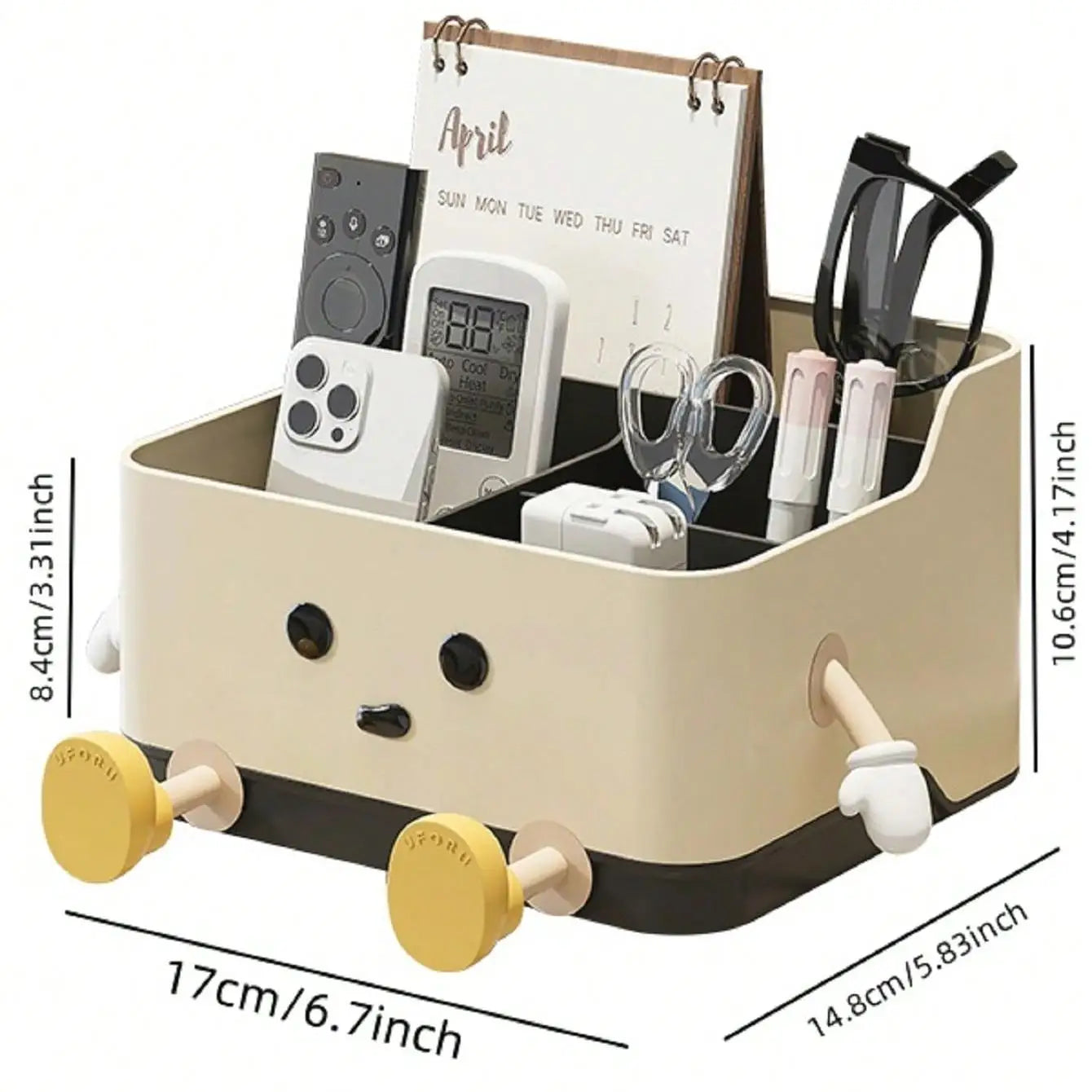 1pc multifunctional desktop storage box, cosmetic organisation shelf countertop storage and display box(with sticker)