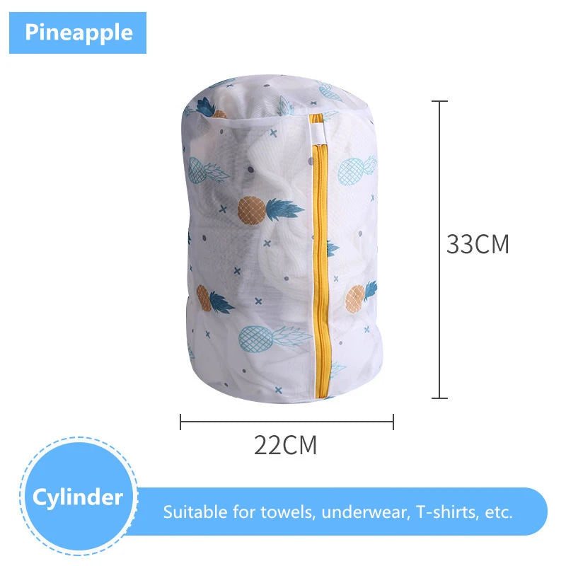 Laundry Bag Fine Mesh Cute Printted Washing Bags For Washing Machine Clothes Organizer Underwear Bra Clean Basket Multiple Sizes