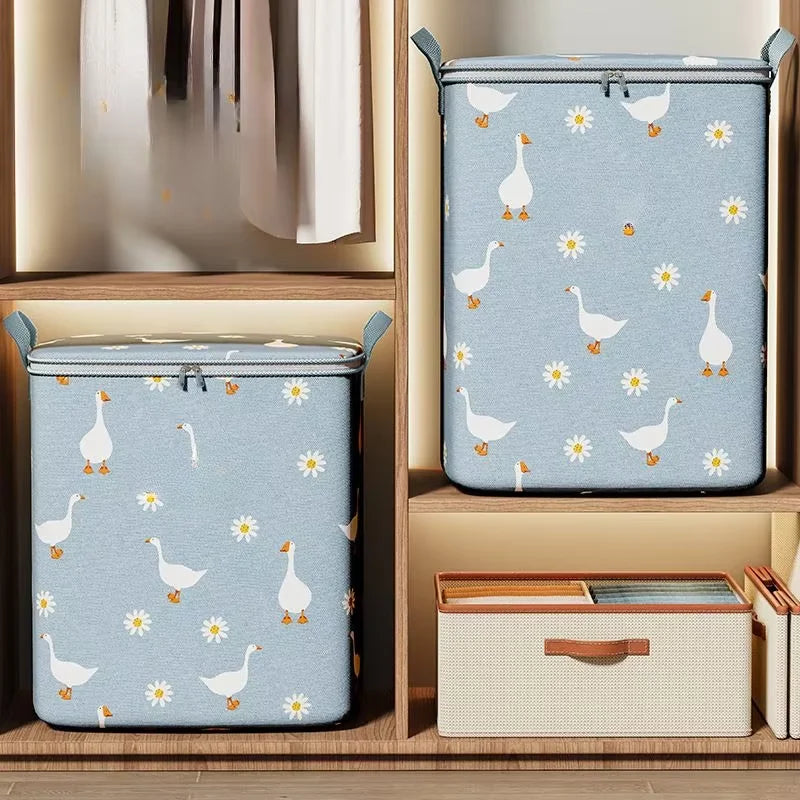 Cotton Quilt Storage Bag Large Capacity Quilt Storage Box Non Woven Clothes Special Storage Moving Luggage Bag Portable