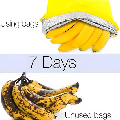 1/2/3/5Pcs Durable Yellow Banana Storage Bags Insulated Fruit Vegetable Fresh-keep Bundle Pocket Drawstring Banana Preserve Bag