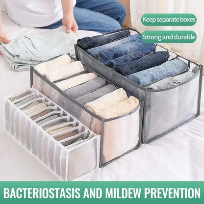 Clothes Organizer Jeans Storage Box Organizer Box Wardrobe Clothes Storage Boxes with Compartments Socks Underwears Bras Storage