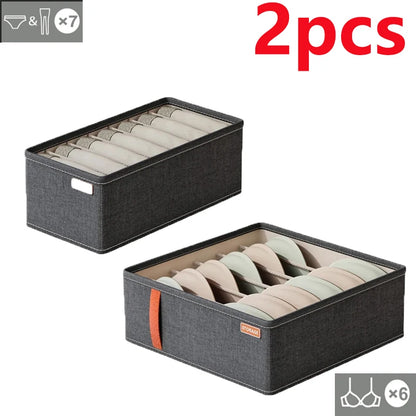 2pcUnderwear Organizers Socks Bra Storage Box Cabinet Drawer Organizer Storage Clothes Arrange Household Classified Storage Case