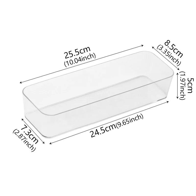 Clear Drawer Organizer Boxes Transparent Plastic Storage Bins Bedroom Dresser Office Storage Box for Makeup Jewelries Gadgets