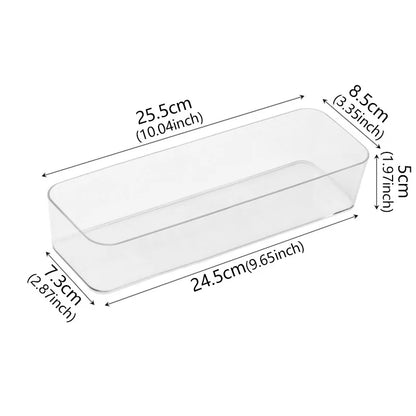 Clear Drawer Organizer Boxes Transparent Plastic Storage Bins Bedroom Dresser Office Storage Box for Makeup Jewelries Gadgets