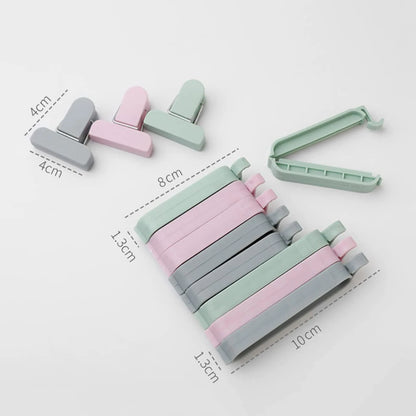 1 set of 12 snack sealing clips, household tools, debris bag clips, kitchen bag sealing machine, practical clip sealing tools