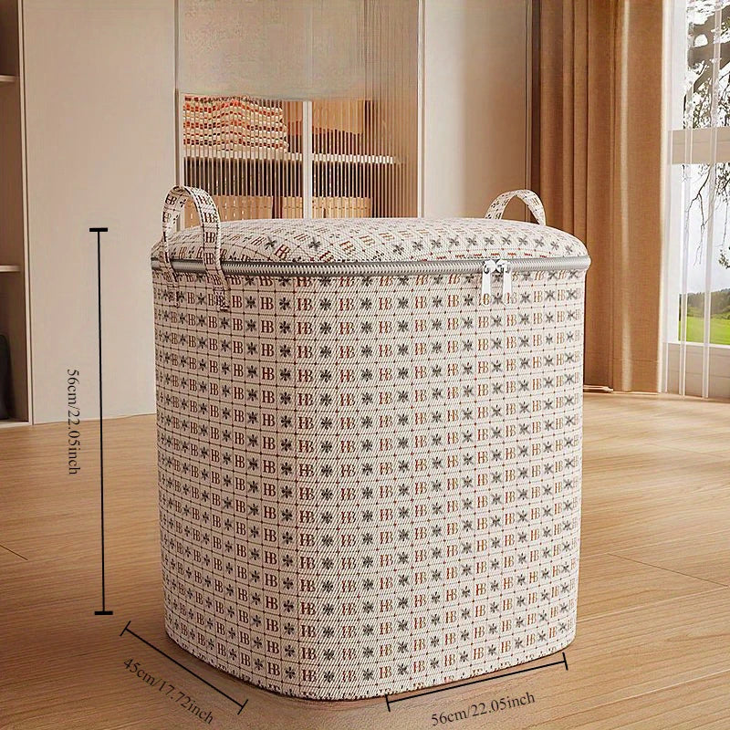 Home Storage Bag Large-Capacity Multifunctional Closet Organizers with Handle and Lids Moving Quilt Storage Basket