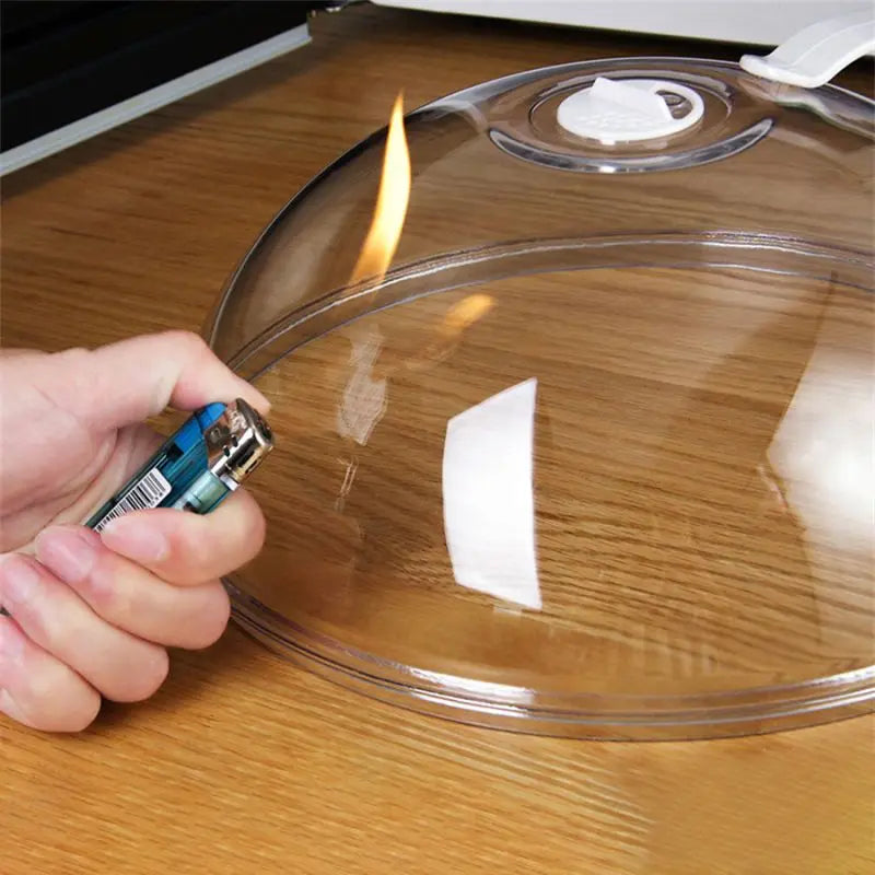 Microwave food splash proof cover, household oven heating cover, plate transparent cover, handle, cooking utensils accessories