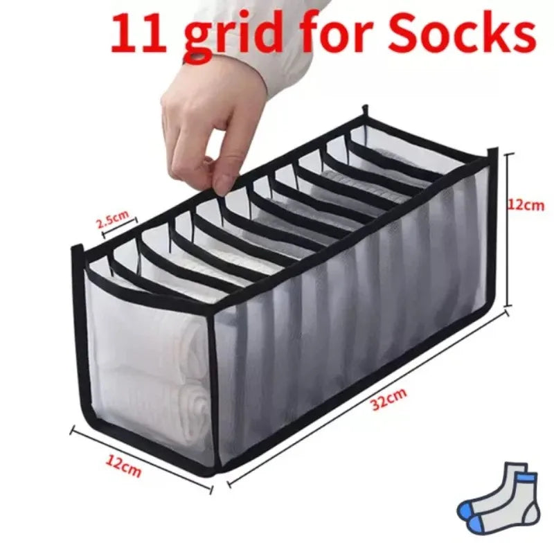 Clothes Organizer Jeans Storage Box Organizer Box Wardrobe Clothes Storage Boxes with Compartments Socks Underwears Bras Storage