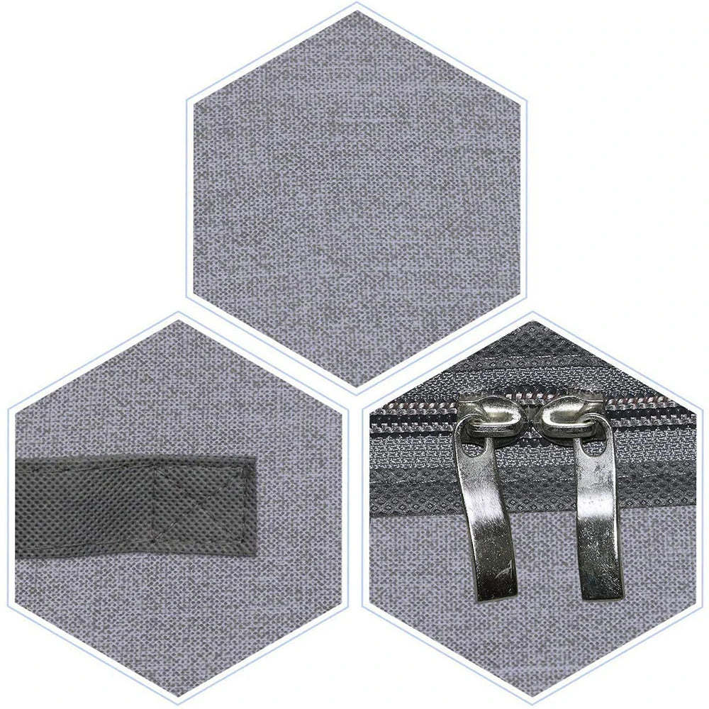 2pcs under the bed quilt storage bag with cover can be folded, can be used for bedding clothes toys with 4 reinforced handle