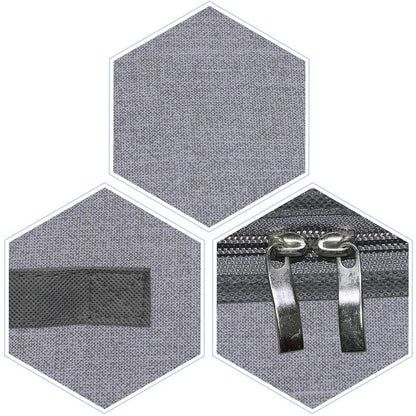 2pcs under the bed quilt storage bag with cover can be folded, can be used for bedding clothes toys with 4 reinforced handle