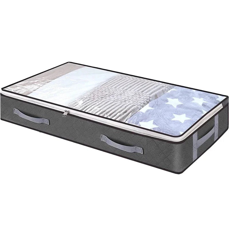 Under bed Storage Bag For Portable Foldable Quilt Bags Wardrobe Clothes Organizer Storage Box Dustproof Organizer Large Capacity