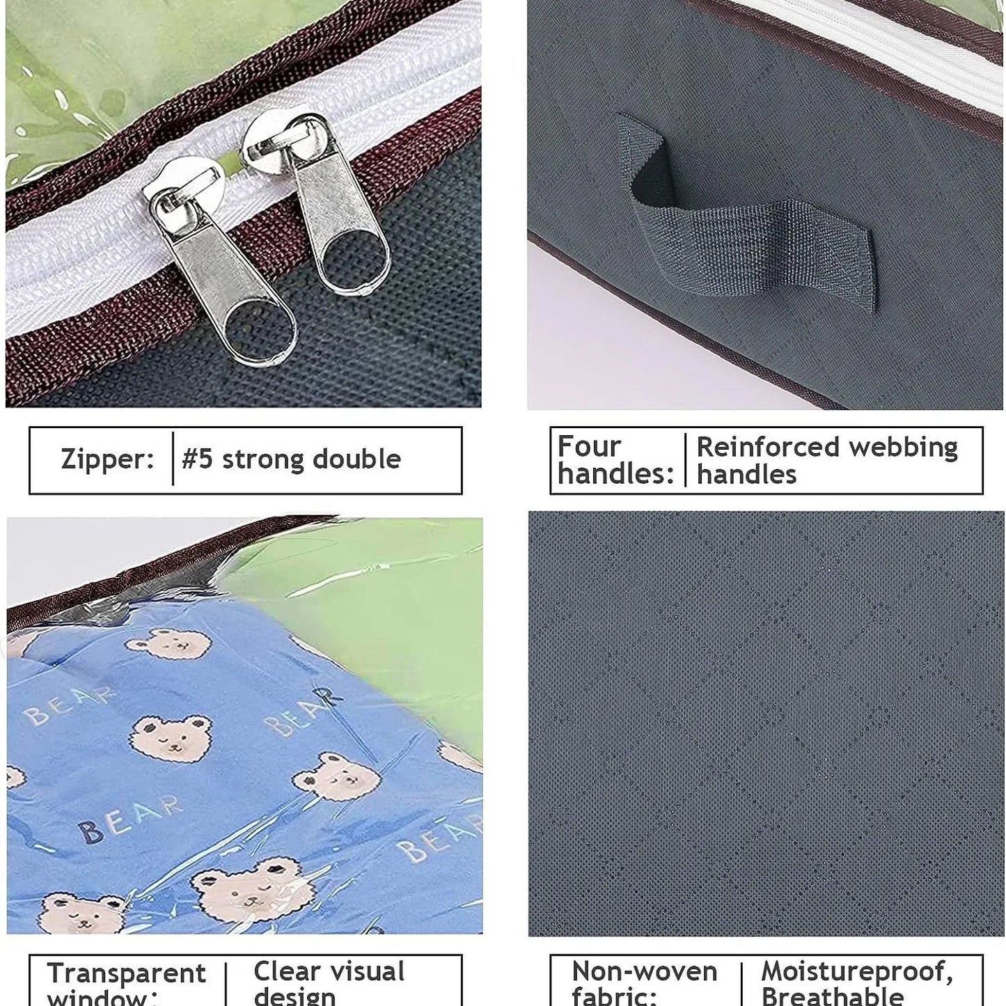 Non-woven Underbed Quilt Storage Bag Organizer Wardrobe Clothes Dust Moisture-proof Finishing Bag Foldable Storage Box