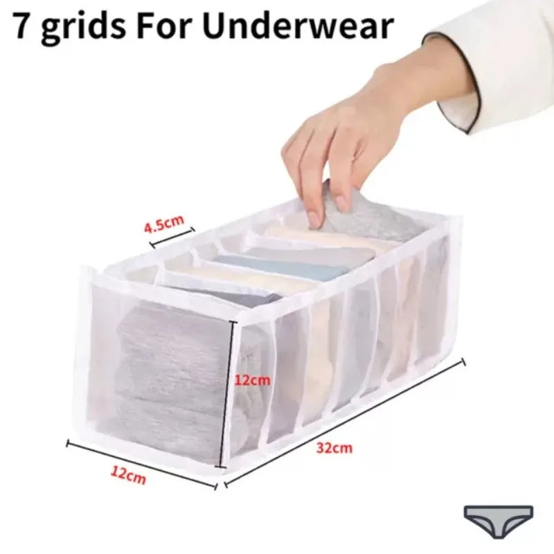 Clothes Organizer Jeans Storage Box Organizer Box Wardrobe Clothes Storage Boxes with Compartments Socks Underwears Bras Storage
