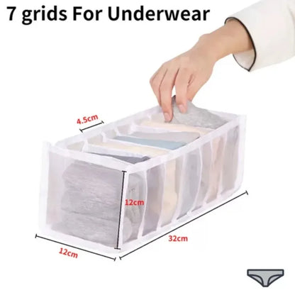 Clothes Organizer Jeans Storage Box Organizer Box Wardrobe Clothes Storage Boxes with Compartments Socks Underwears Bras Storage