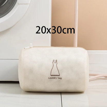 Embroidery Print Laundry Bag Set7Pcs Fine Mesh Washing Pouch for Delicates Household Clothes Cleaning Machine Washable Organizer