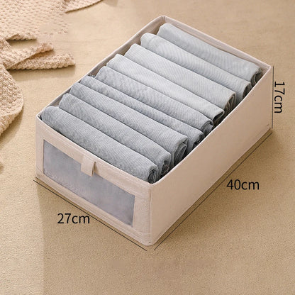 1PC Fabric Window Cotton Linen Storage Box Wardrobe Storage And Arrangement Large Clothing Storage Box Toys Can Be Folded