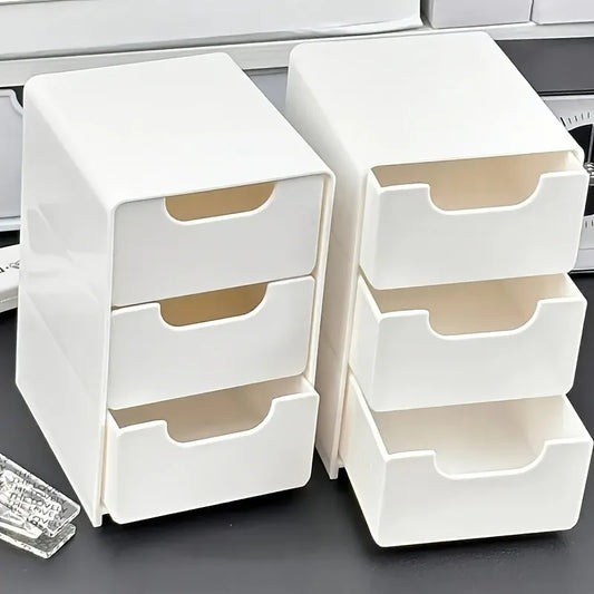 Mini Chic 3-Tier Drawer Organizer for Desk Perfect for Office Supplies, Jewelry Cosmetics Storage Desk Organizer