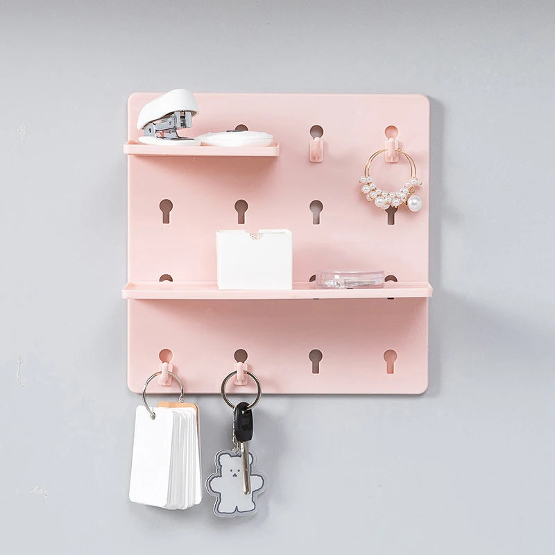 1PC/2PCS/4PCS Wall Perforation-free Plastic Shelving Bathroom Wall Wall Hanging Student Bedroom Dormitory Headboard Hole