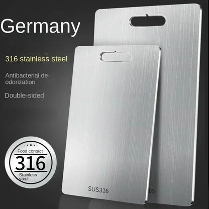 316 Stainless Steel Panel and Chopping Board Kitchen Household Thickened Double Sided Cutting Board Block Kneading Dough Boards