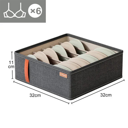 2pcUnderwear Organizers Socks Bra Storage Box Cabinet Drawer Organizer Storage Clothes Arrange Household Classified Storage Case