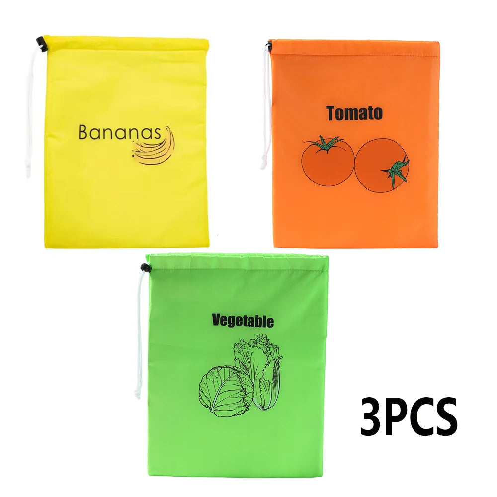 1/2/3/5Pcs Durable Yellow Banana Storage Bags Insulated Fruit Vegetable Fresh-keep Bundle Pocket Drawstring Banana Preserve Bag