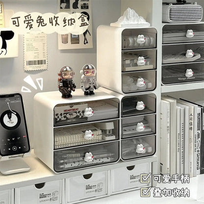 Desktop Drawer Box Desk Pen Holder Hair Accessories Storage Shelf Cosmetic Stationery Storage Box Home School Office Organizer