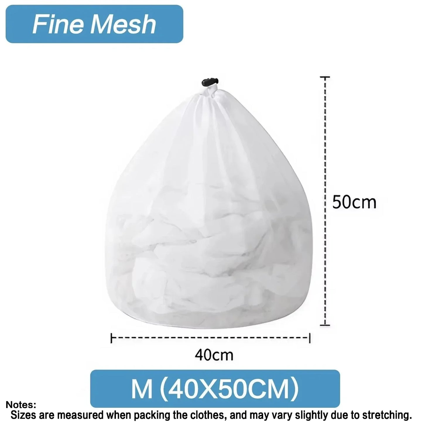 1PC Drawstring Laundry Bag Large Capacity 4 Size Fine Mesh Coarse Mesh Wash Bag For Clothes Jeans Blankets Durable Washing Net