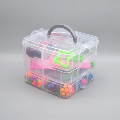 5 pcs Transparent Lockable Box Small Object Storage Box Fishing Gear Accessories Box Plastic Material