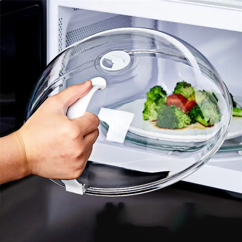 Microwave food splash proof cover, household oven heating cover, plate transparent cover, handle, cooking utensils accessories