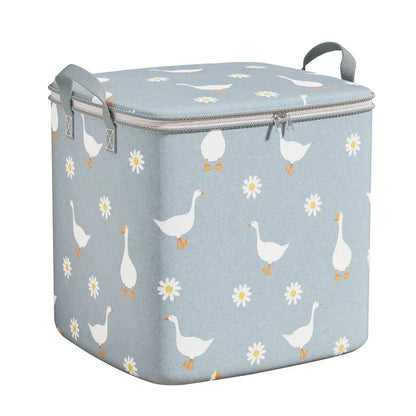 100/140/180L large-capacity quilt storage box wardrobe clothes quilt storage bag household non-woven clothing mobile luggage