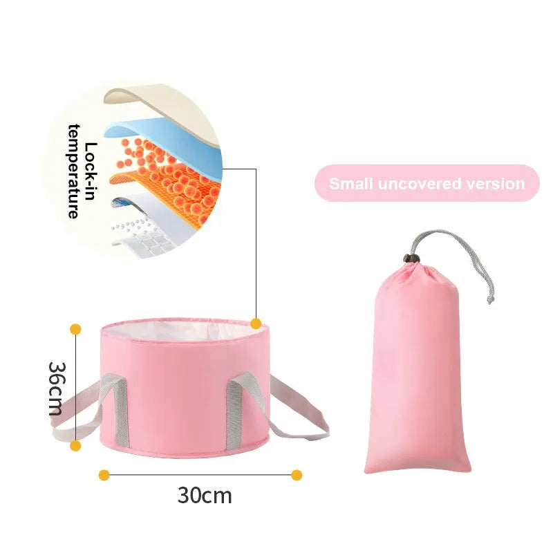 1pc Portable Collapsible Foot Bath Basin with Handles Perfect for Soaking Feet Traveling Camping and Outdoor Activities