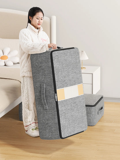 Extra-large capacity underbed clothing storage bag Quilt blanket storage bag Foldable pants coat storage bag Wardrobe organizer