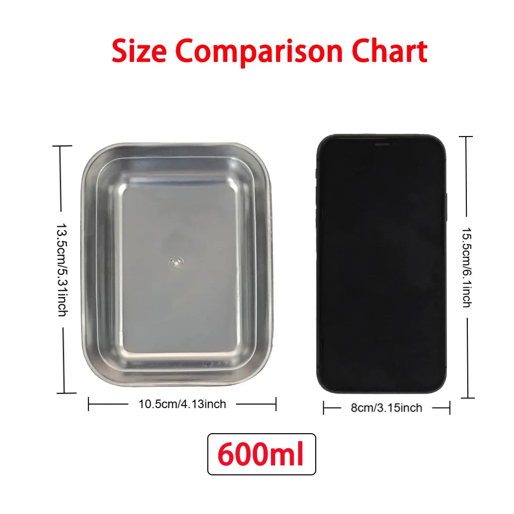 6pcs Stainless Steel Food Containers with Airtight Flip-Top Lids Microwave-Safe, Leak-Proof, Ideal for Salads, Fruits Meal Prep